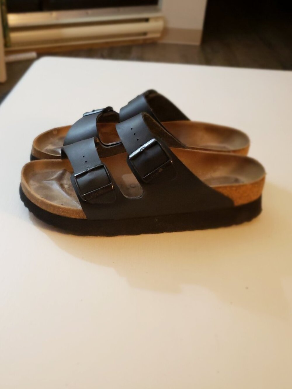 BIRKENSTOCK BLACK PAPILLO PLATFORM SANDAL SIZE 40